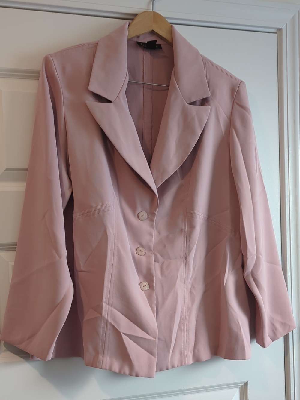 Ashley Stewart Dusty Rose Blazer Jacket P2P 25 L27